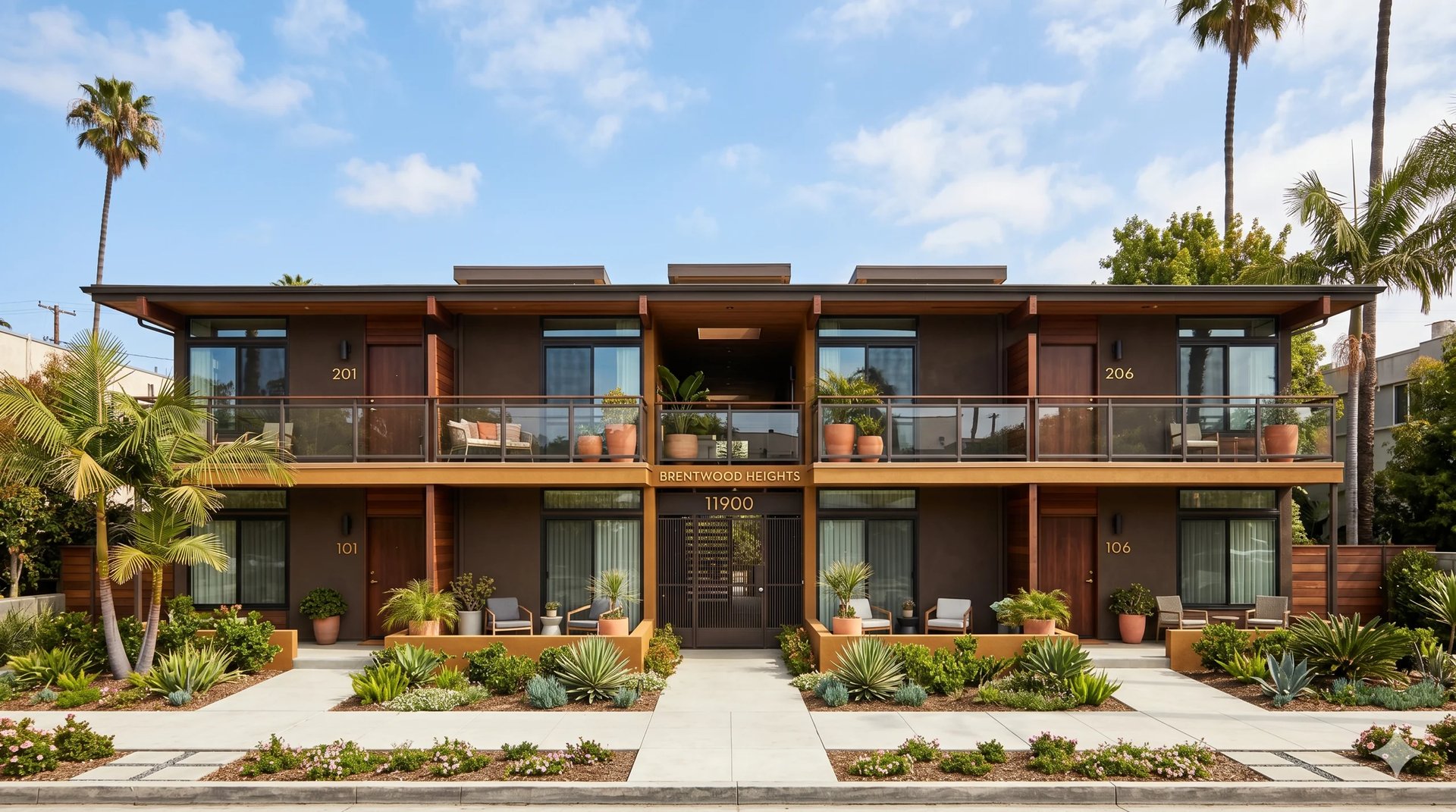 Modern Los Angeles apartment building affected by the California insurance crisis facing premium increases and policy cancellations